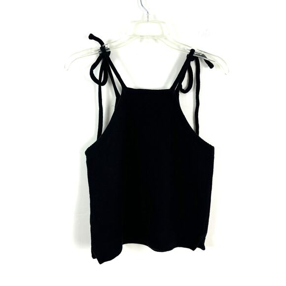 Madewell Ribbed Tank Top - Black with Tie Straps - Size S - Picture 3 of 6
